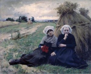 In The Poppy Field by Charles Sprague Pearce