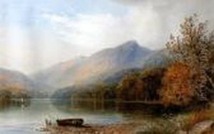 'scene In Derwentwater', And 'near Portmadoc, North Wales by Cornelius Pearson