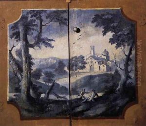 Landscape in Blue Monochrome 1780s by Joseph Siffrein Duplessis