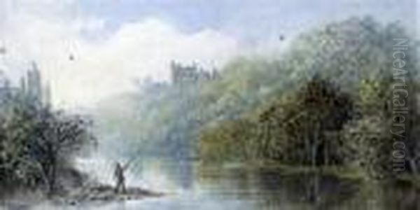 Part Of Arundel Castle From Dairy Lake - view 1
