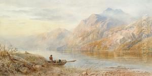 A Highland Loch Scene by Cornelius Pearson