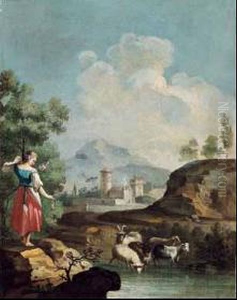 Paesaggio Con Pastorelle - view 1