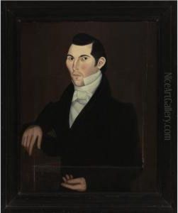 Portrait Of A Dark-haired Gentleman by Sheldon Peck