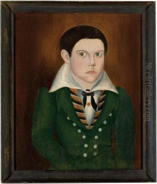 Portrait Of A Boy In A Green Suit - view 1