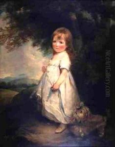 Miss Anderson with her dog by Arthur William Devis