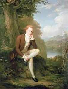 Portrait of a man in brown by Arthur William Devis