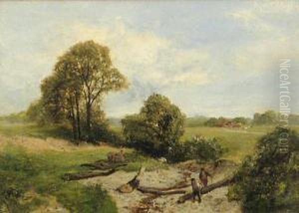 Wood Gatherers In An Extensive Landscape - view 1