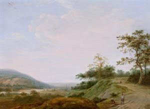 Paesaggio Fluviale Con Viandanti In Sosta by Gillis Egidius I Peeters