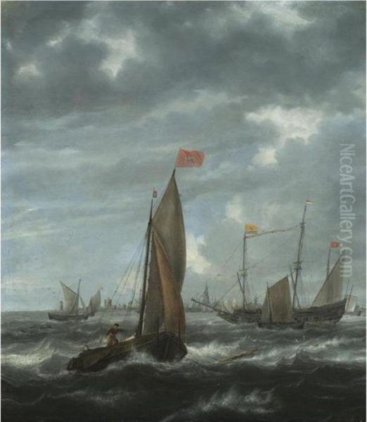 Merchantmen And Other Shipping Off Flushing - view 1