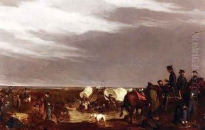 Dragoons Crossing River by Charles Deas