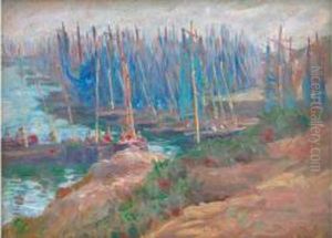 Chaloupes Sardinieres Dans Le Port De Doelan by Jean-Bertrand Pegot-Ogier