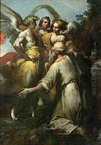 Abraham and the Three Angels by Giovanni Andrea Donducci (see MASTELLETTA)