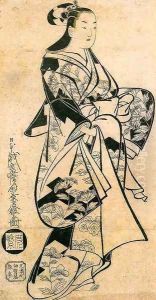 Standing Woman 1711-16 by Kaigetsudo Dohan