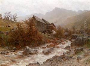 Muhle Im Bombuschgrabenbei Pontafel by Eduard Peithner Von Lichtenfels
