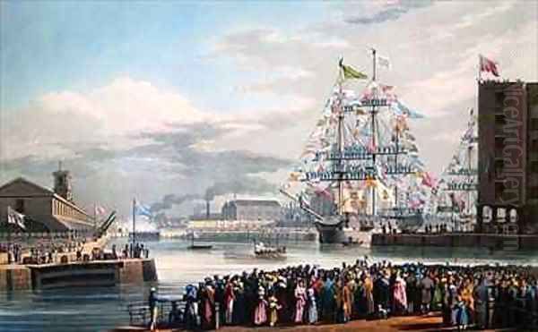 The Opening of St Katharine Docks - view 1