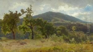 Hugelige Landschaft. by Eduard Peithner Von Lichtenfels