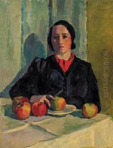 Portret P. Wandy P. Z Owocami by Leonard Pekalski