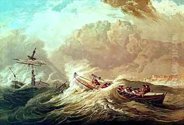 The Lifeboat off Tynemouth Bay - view 1