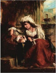 Mother And Child by Thomas Kent Pelham