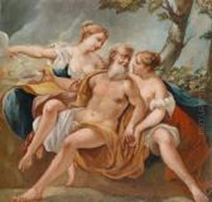 Umkreis Lot Und Seine Tochter by Giovanni Antonio Pellegrini