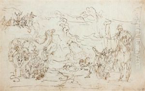 Le Passage De La Mer Rouge by Giovanni Antonio Pellegrini