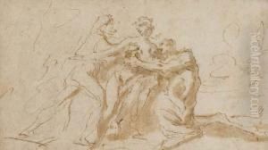 Hercule, Dejanire Et Nessus by Giovanni Antonio Pellegrini