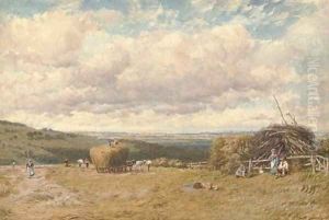 Gathering the harvest by John Henry Dearle