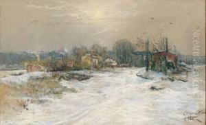 Saint-ouen En Hiver by Pierre Jacques Pelletier