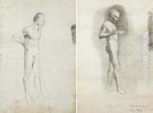 A) Nudo Maschile by Giuseppe Pellizza da Volpedo