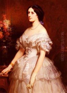 Portrait D'Une Dame (Portrait Of A Lady) by Edouard Louis Dubufe