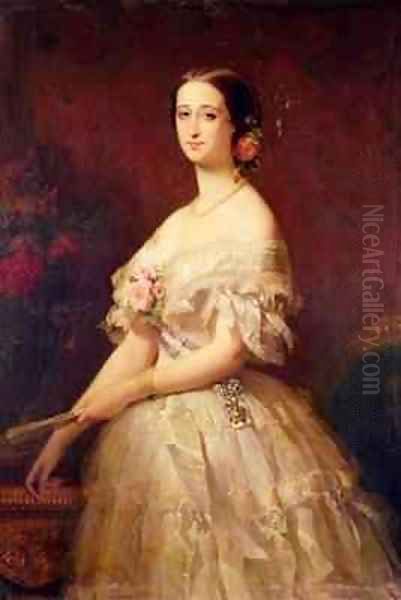 Portrait of Empress Eugenie 1826-1920 by Edouard Louis Dubufe