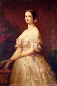 Portrait of Empress Eugenie 1826-1920 by Edouard Louis Dubufe