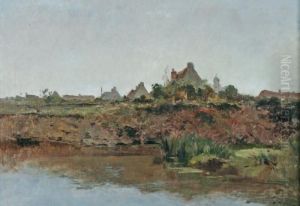 Maison Au Bord De La Riviere by Leon Germain Pelouse