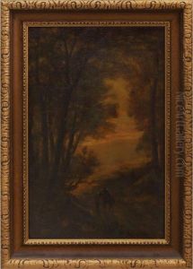 Barbizon Landscape by Leon Germain Pelouse