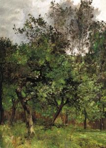 Wooded Landscape by Leon Germain Pelouse