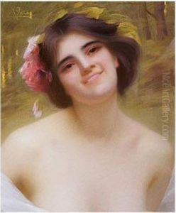 Joven Con Tocado Deflores by Maximino Pena Munoz