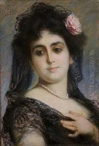 Joven Con Mantilla