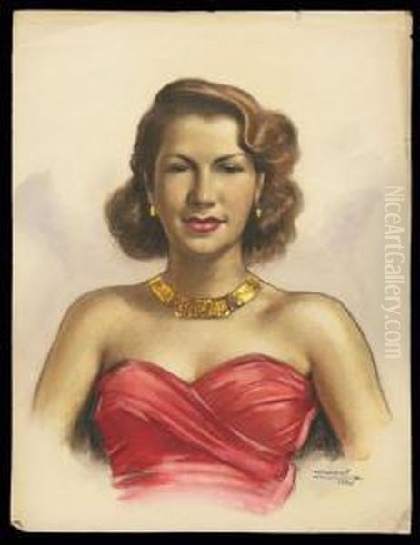 Retrato De Mujer En Rojo - view 1