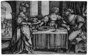 Judith Und Holofernes An Der Tafel
