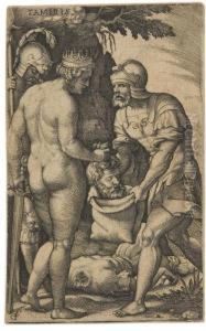 Tomyris Versteckt Den Kopf Des Konigs Cyrus. by Georg Pencz
