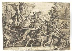 The Triumph Of Time<</b> by Georg Pencz