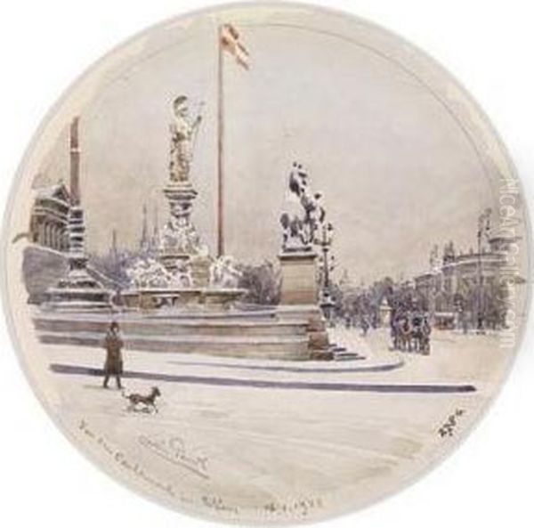 Vor Dem Parlament In Wien - view 1