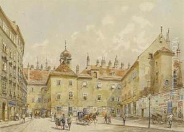 Old City View Of Vienna With Jesuit Church Towers In Background - view 1