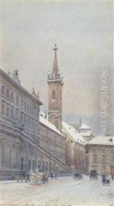 Augustinerkirche Undalbertinarampe Im Schnee by Erwin Pendl