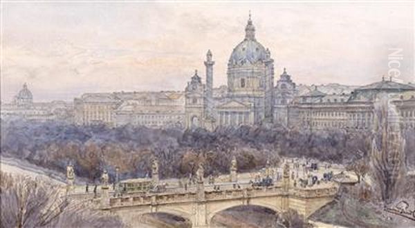 Blick Auf Den Karlsplatz Unddie Elisabethbrucke - view 1