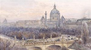 Blick Auf Den Karlsplatz Unddie Elisabethbrucke by Erwin Pendl