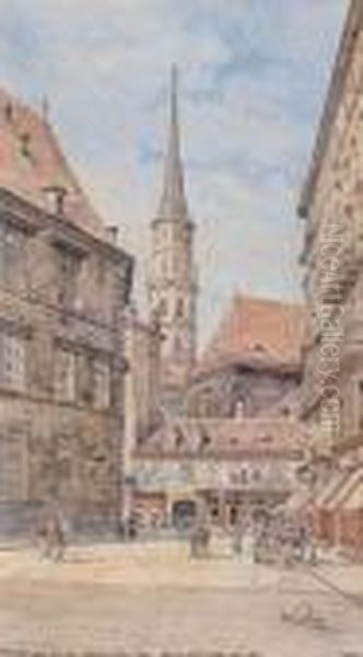 Die Stallburggasse Mit Dem Turm Der Michaelerkirche - view 1
