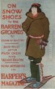 Harper's Magazine, On Snow Shoes by Edward Penfield