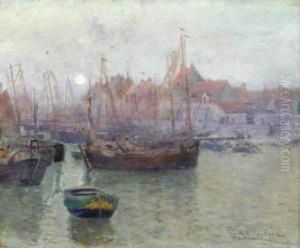 Twilight In The Harbor by Frank Crawford Penfold
