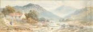 Collectingwater In A Mountainous Landscape by Aaron Edwin Penley
